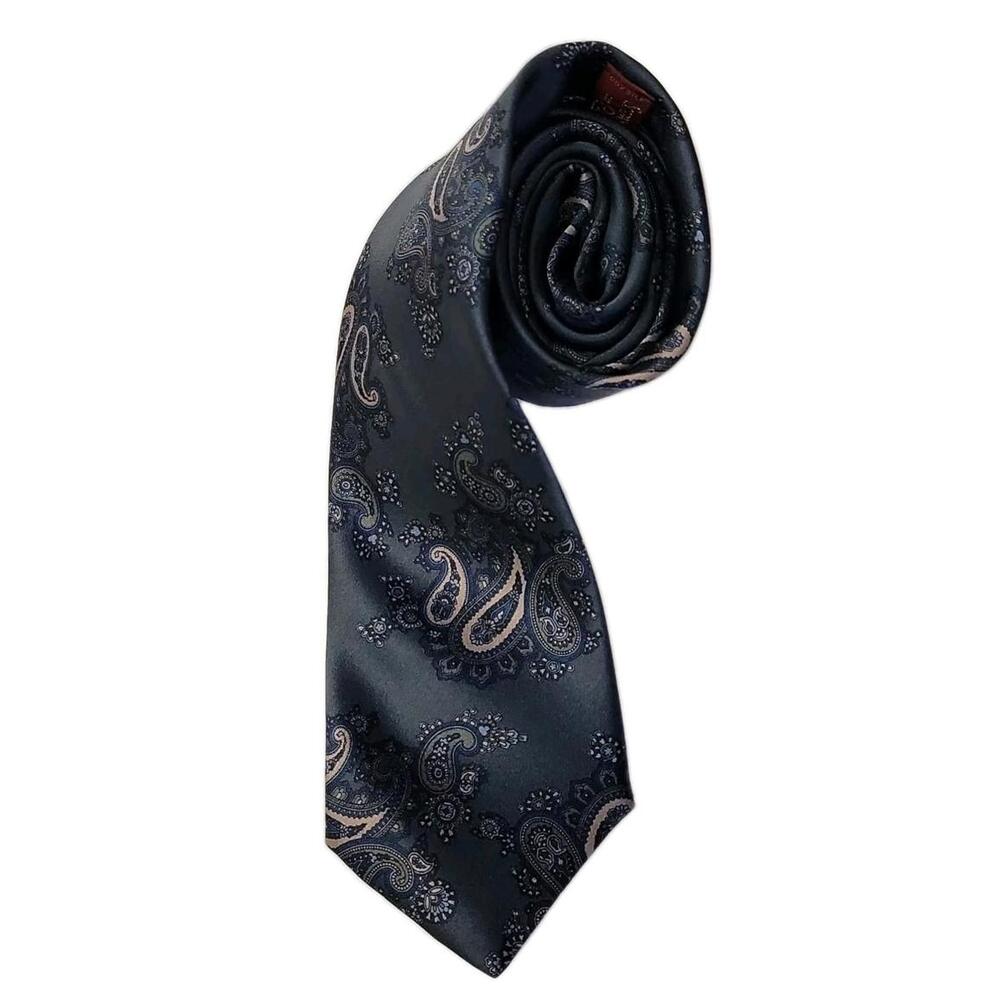 Stefano Ricci Gray Paisley 100% Silk Tie 57" made in Italy